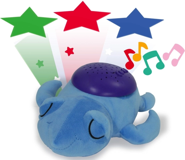 Jamara LED lampka nocna z projektorem i melodiami Dreamy Turtle, niebieska - 1 szt.