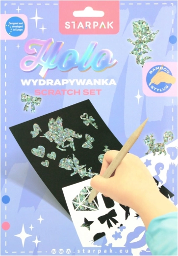 Holograficzny zestaw do wydrapywania - 1 sztuka