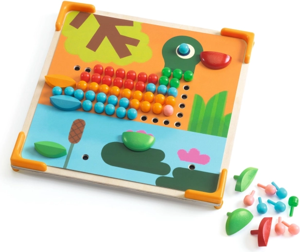 Duże kolorowe kołeczki i półkulki