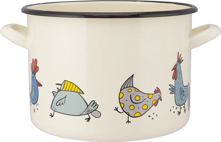 Garnek 7,5 l z dekorem Kurki (grzyby) 24 cm