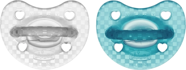 Chicco Physio Luxe ortodontyczny smoczek zielono-szary 16–36 m, 2 szt.