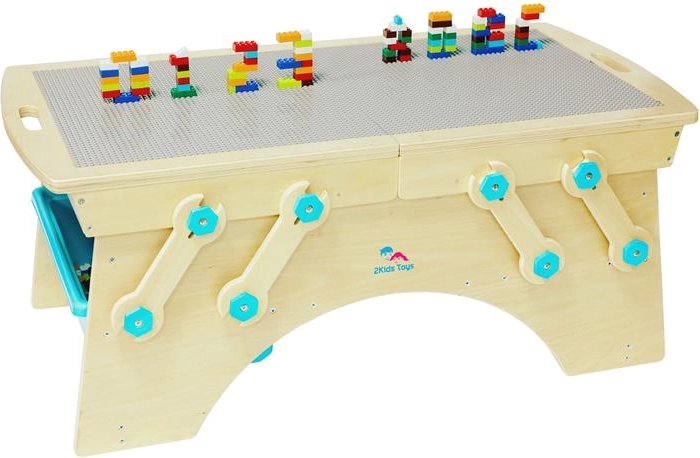 2Kids Toys stół do zabawy z klockami i miejscem do przechowywania