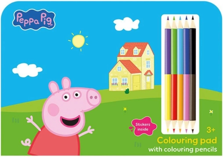 Zestaw do rysowania z kredkami „Świnka Peppa”