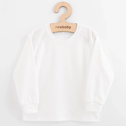 Dziecięca bawełniana koszulka z długim rękawem New Baby Kindergarten biała