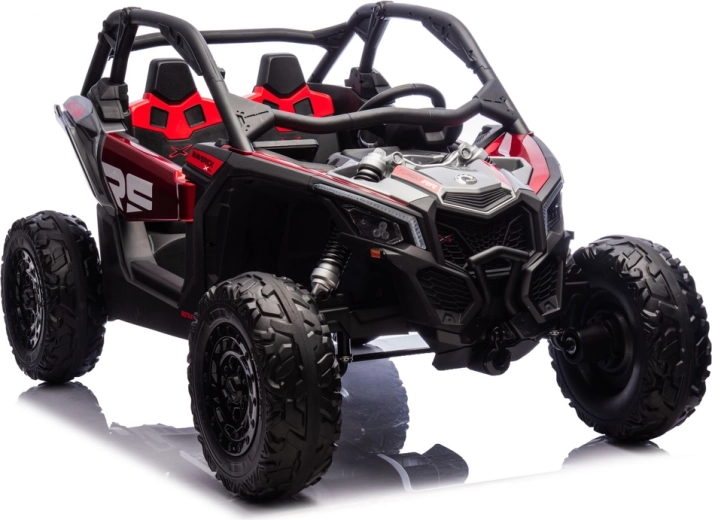 Can-Am Maverick Turbo RR – mocny elektryczny samochodzik na akumulator, czerwony lakierowany