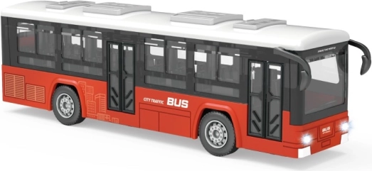 Autobus z efektami czerwony