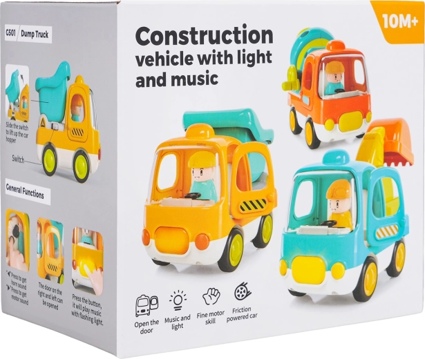 Interaktywna dziecięca betoniarka ze światłem i dźwiękiem