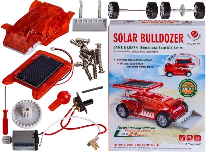 Solarna układanka buldożera – 1 sztuka