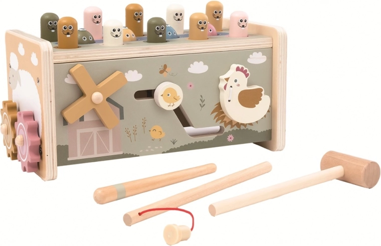 Zabawka do wbijania z kretami dla siły i precyzji