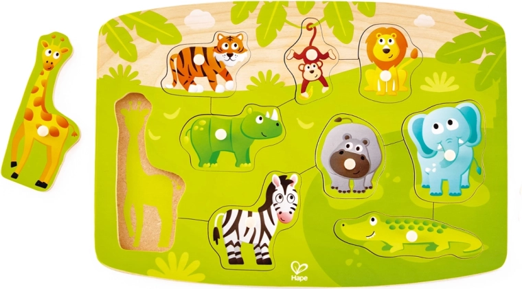 Puzzle na desce Dżungla
