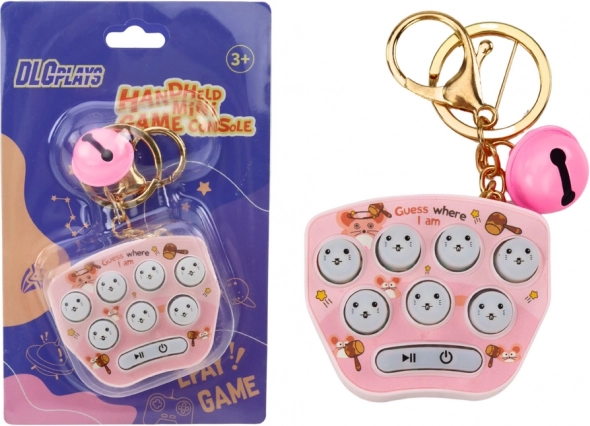 Elektroniczna kieszonkowa gra brelok Pop It różowa