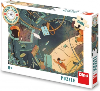 DINO puzzle znajdź 10 przedmiotów: kosmos XL, 300 elementów