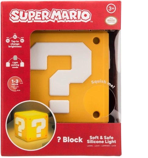Lampka Super Mario SquishyGlo – blok Question