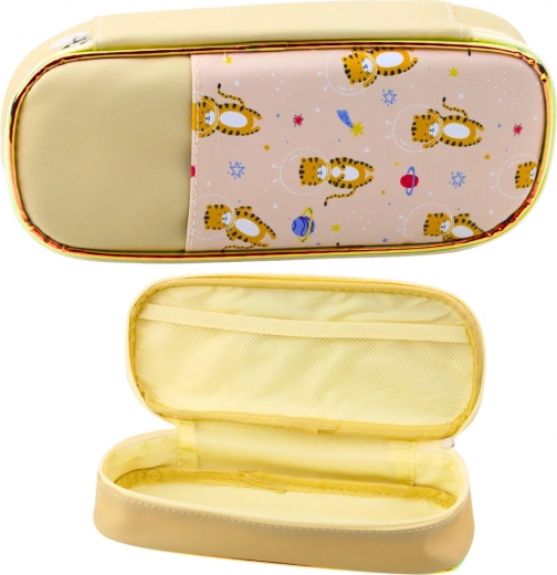 Piórnik Kosmiczne Tygrysy w żółtym kolorze 24 cm