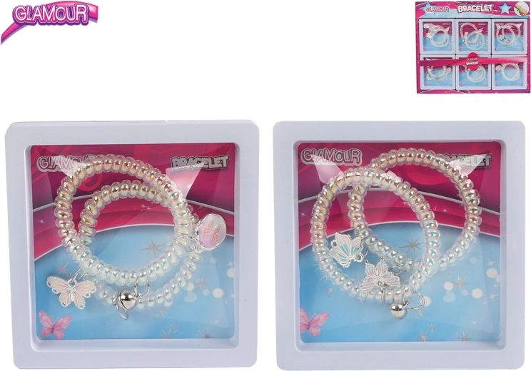 Bransoletki Glamour z zawieszkami 2 szt. 6,5 cm