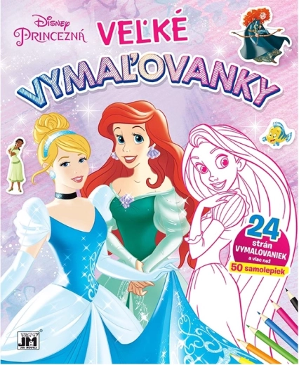 Wielkie kolorowanki z naklejkami – księżniczki