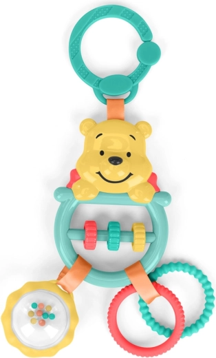 Bright Starts grzechotka i gryzak na uchwyt C z Kubusiem Puchatkiem Busy Bear