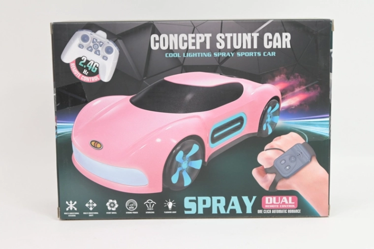 RC auto z ładowaniem USB, światłami i efektem dymu