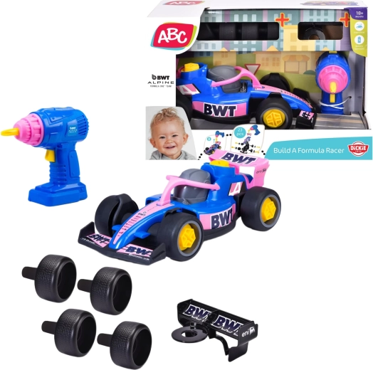 Dickie Toys ABC Build A samochód wyścigowy BWT Alpine z elektrycznym śrubokrętem