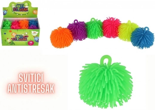 Antystresowa silikonowa piłeczka do ściskania ze światłem, 7 cm