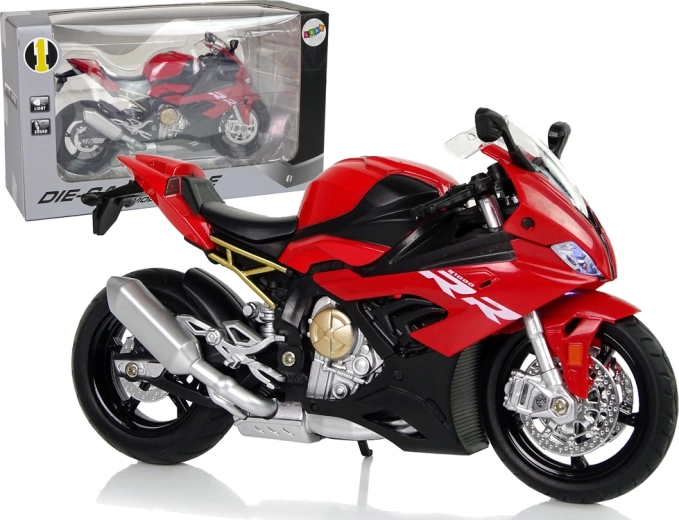 Model motocykla BMW S1000RR czerwony dźwięki światła