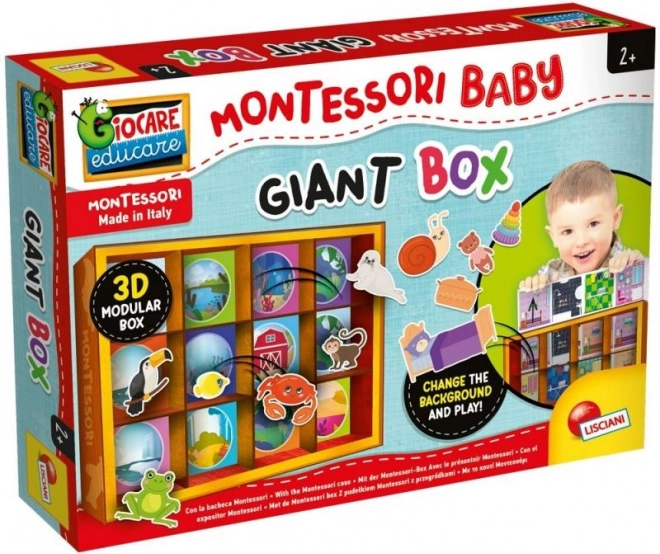 Montessori sensoryczny box dla niemowląt – duży