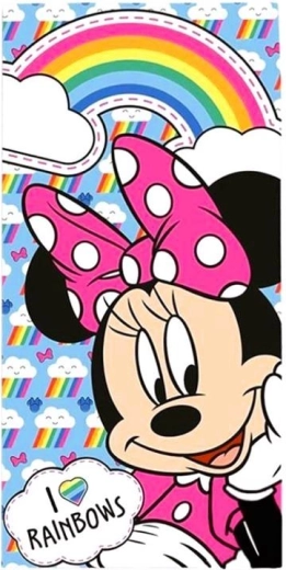 Dziecięcy bawełniany ręcznik kąpielowy Disney Minnie Mouse 70 × 140 cm - 1 sztuka