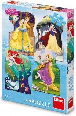 Puzzle DISNEY Księżniczki 4×54 elementów DINO