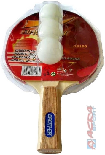 Rakietka do tenisa stołowego Acra brother 2-star + 3 piłeczki