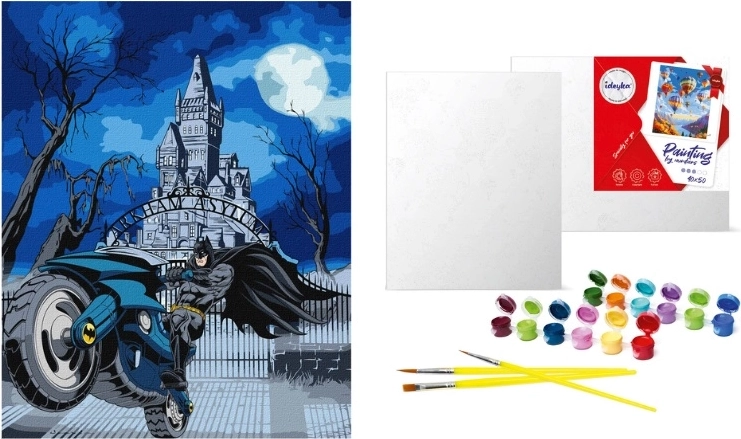 Malowanie po numerach Batman na batcyklu 40 × 50 cm
