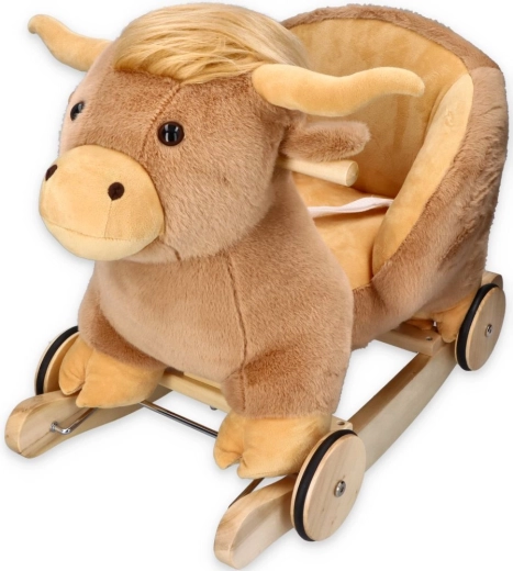 Adam Toys bujak krówka z kółkami i siedziskiem