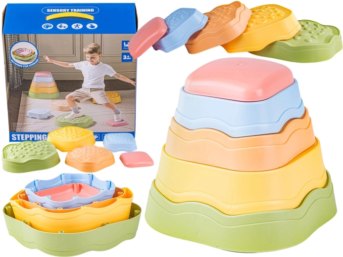 Dziecięca sensoryczna ścieżka równoważna – kamienie do balansowania 5 szt.