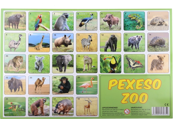 Pexeso ZOO Fotografie Zwierząt
