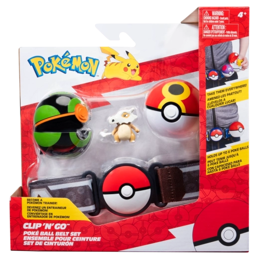 Pokémon Clip ’N’ Go pasek z Pokéballami i figurką Cubone