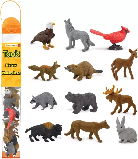 Tuba z figurkami Safari Ltd. natura (12 figurek)