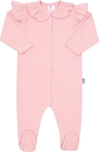 Niemowlęcy bawełniany pajacyk New Baby Stripes różowy 86 (12–18 mies.)