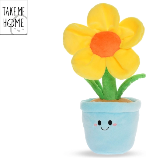 Pluszowy kwiatek w doniczce Take Me Home 30 cm żółty - 1 sztuka