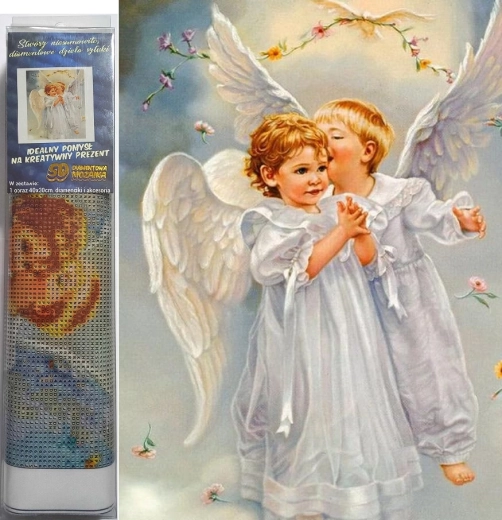 Malowanie diamentowe Anioły na niebie 30x40 cm