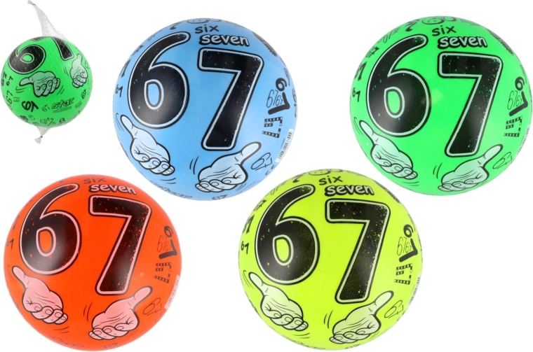 Piłka Six Seven z numerami, 23 cm - 1 sztuka