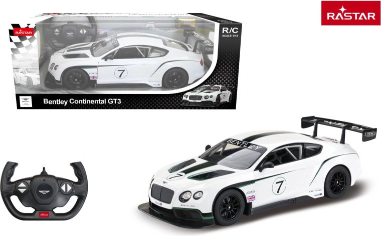 Rastar RC auto Bentley Continental GT3 1:14 białe