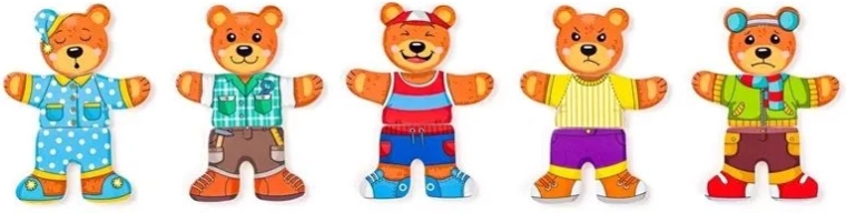 Kolorowe ubrania do zabawy i nauki