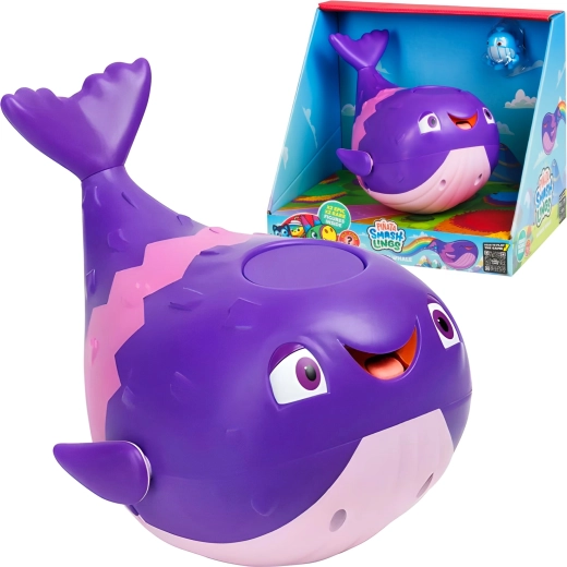 Zestaw Piñata Smashlings z fioletowym tęczowym wielorybem i 4 figurkami