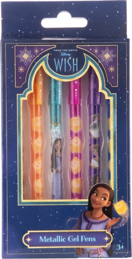 Żelowe metaliczne długopisy Disney Wish 6 szt.