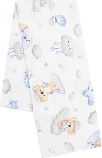 Flanelowa pieluszka z nadrukiem New Baby koala niebieska