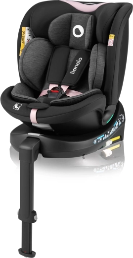 Lionelo Navy i-Size obrotowy fotelik samochodowy 40–150 cm black pink