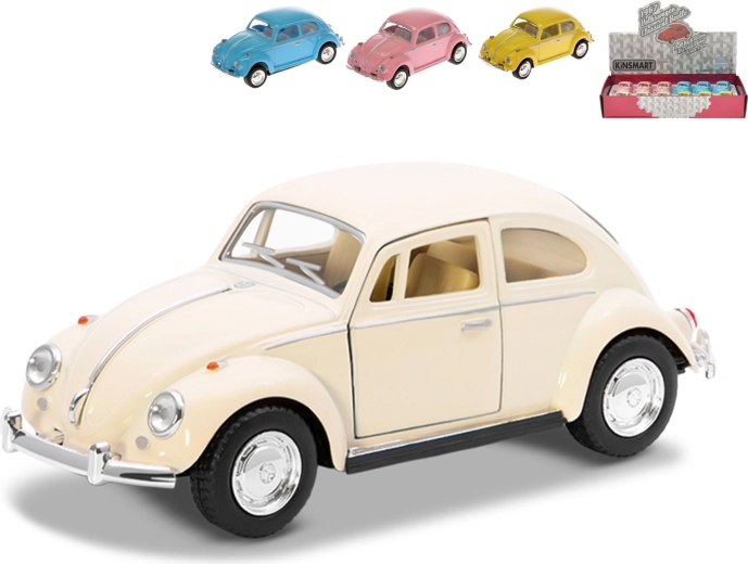 Kinsmart Volkswagen Beetle 1967 metalowy model 1:64 z napędem typu pull-back