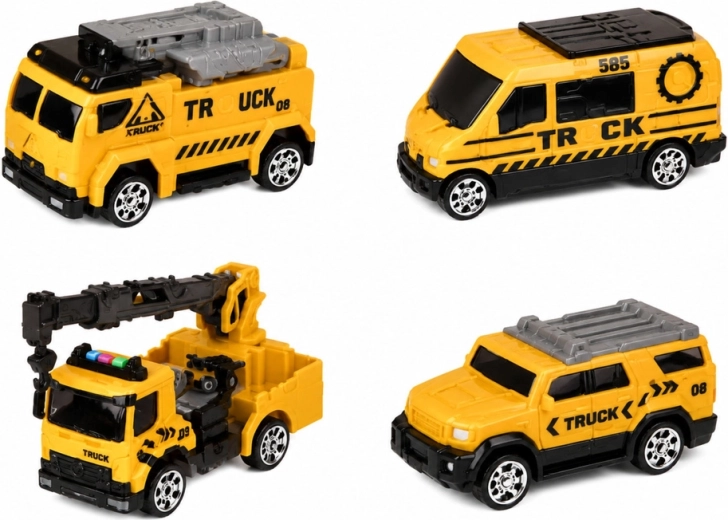 Transporter z rozkładanymi komorami i wypuszczaniem pojazdów