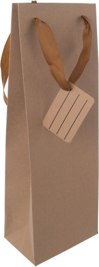 Papierowa torba prezentowa na wino Nature 12 × 8,5 × 36 cm