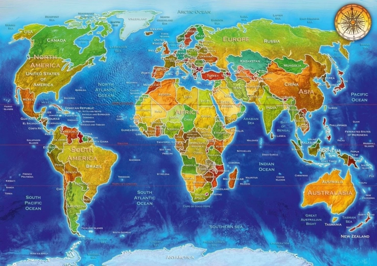 Puzzle Polityczna mapa 1000 elementów