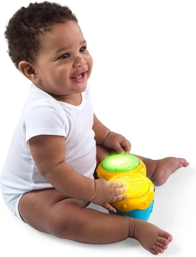 Panel muzyczny z bębnami, światłami i nauką w wielu językach